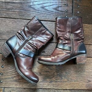 Pikolinos Le Mans Brown Moto Mid Calf‎ Boot Size EU 39 /US 8.5/9